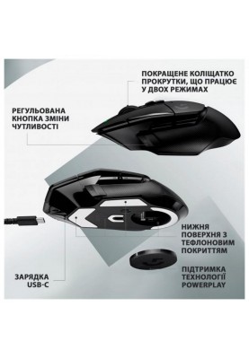Миша Logitech G502 X Lightspeed Wireless Black (910-006180)