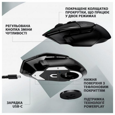Миша Logitech G502 X Lightspeed Wireless Black (910-006180)