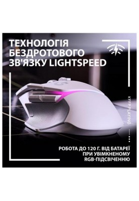 Миша Logitech G502 X Plus White (910-006171)