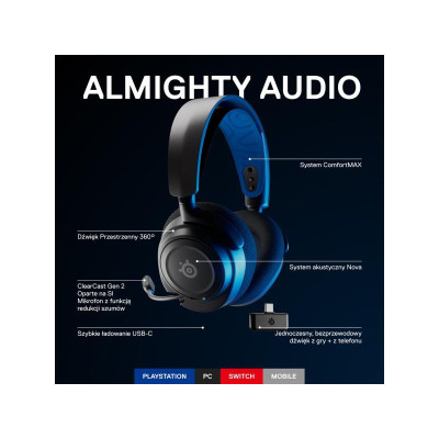 Навушники з мікрофоном SteelSeries Arctis Nova 7P Black (61559)
