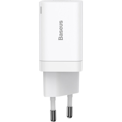 Зарядний пристрій Baseus Super Si Pro Quick Charger C+U 30W White (CCSUPP-E02)