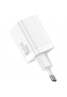 Зарядний пристрій Baseus Super Si Pro Quick Charger C+U 30W White (CCSUPP-E02)