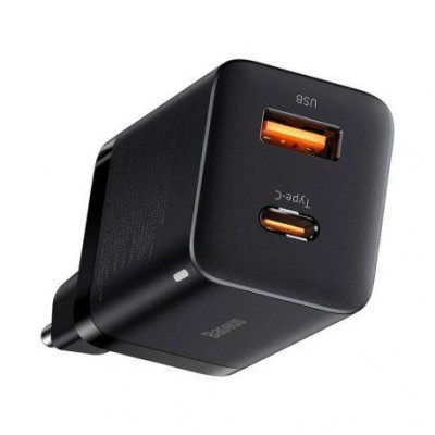 Зарядний пристрій Baseus Super Si Pro Quick Charger USB/Type-C 30W Black (CCSUPP-E01)