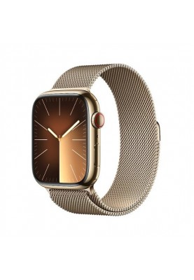 Смарт-годинник Apple Watch Series 9 GPS + Cellular 45mm Gold S. Steel Case w. Gold Milanese Loop (MRMU3)