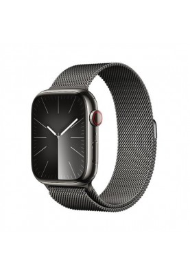 Смарт-годинник Apple Watch Series 9 GPS + Cellular 45mm Graphite S. Steel Case w. Graphite Milanese Loop (MRMX3)