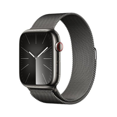 Смарт-годинник Apple Watch Series 9 GPS + Cellular 45mm Graphite S. Steel Case w. Graphite Milanese Loop (MRMX3)