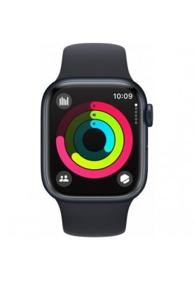 Смарт-годинник Apple Watch Series 9 GPS 45mm Midnight Aluminum Case w. Midnight Sport Band-S/M (MR993)