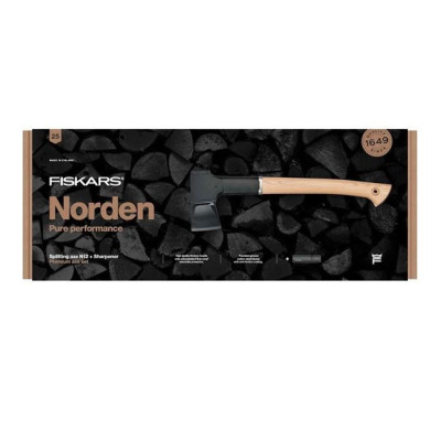 Універсальний Fiskars Norden splitting axe N12 + sharpener SET (1052277)