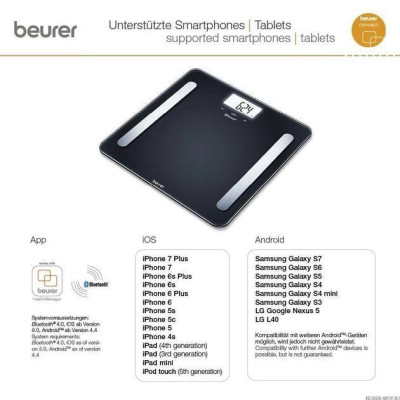 Ваги для підлоги електронні Beurer BF 600 Pure Black
