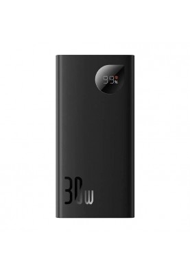 Зовнішній акумулятор (павербанк) Baseus Adaman Metal Digital Display Overseas Edition 30W 10000 mAh Black (PPAD040101)