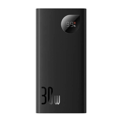 Зовнішній акумулятор (павербанк) Baseus Adaman Metal Digital Display Overseas Edition 30W 10000 mAh Black (PPAD040101)