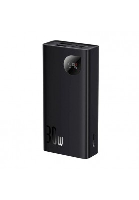 Зовнішній акумулятор (павербанк) Baseus Adaman Metal Digital Display Overseas Edition 30W 10000 mAh Black (PPAD040101)