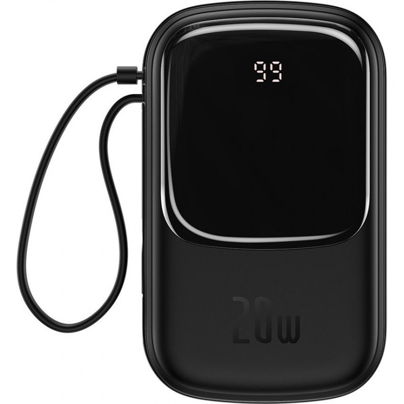 Зовнішній акумулятор (павербанк) Baseus Qpow Digital Display Quick Charging Power Bank 20W 20000mAh Black (PPQD-H01)