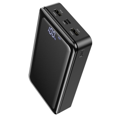 Зовнішній акумулятор (павербанк) Borofone BJ8 Extreme 30000mAh Black