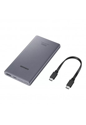 Зовнішній акумулятор (павербанк) Samsung 10000mAh 25W dark grey (EB-P3300XJEGEU, EB-P3300XJRGRU)