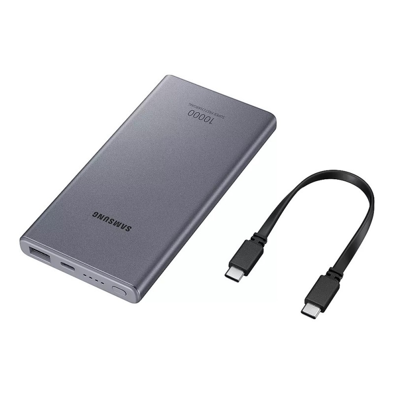 Зовнішній акумулятор (павербанк) Samsung 10000mAh 25W dark grey (EB-P3300XJEGEU, EB-P3300XJRGRU)