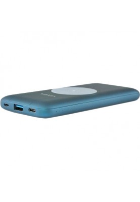 Зовнішній акумулятор (павербанк) Vinga 10000 mAh Wireless QC3.0 PD soft touch blue (BTPB3510WLROBL)