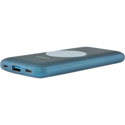 Зовнішній акумулятор (павербанк) Vinga 10000 mAh Wireless QC3.0 PD soft touch blue (BTPB3510WLROBL)