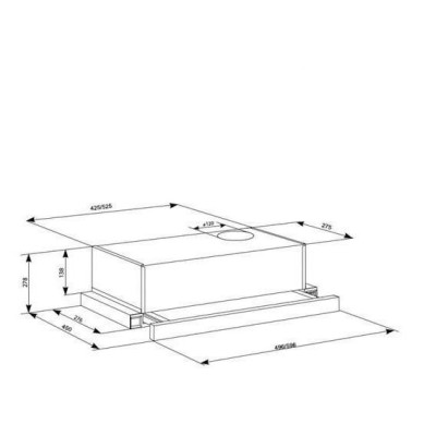 Витяжка телескопічна Eleyus LOTUS 470 50 INOX