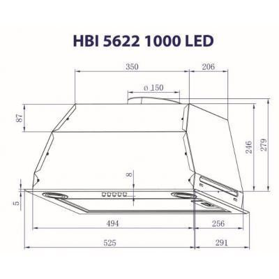 Вбудована витяжка Minola HBI 5622 I 1000 LED