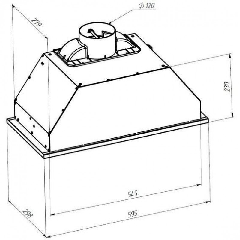 Вбудована витяжка Pyramida HBE 60 (1100) M IX