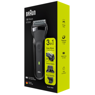 Електробритва чоловіча Braun Series 3 300BT Black
