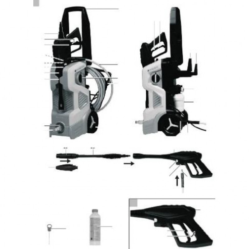 Мінімийка високого тиску Parkside PHD 135 A1