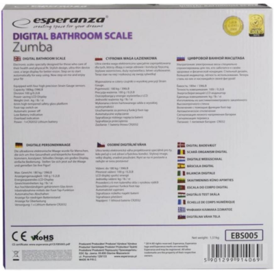 Ваги для підлоги електронні Esperanza Zumba EBS005