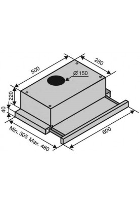 Вытяжка Ventolux Garda 60 WH (1300) SMD LED