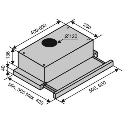 Вытяжка Ventolux Garda 60 WH (450)