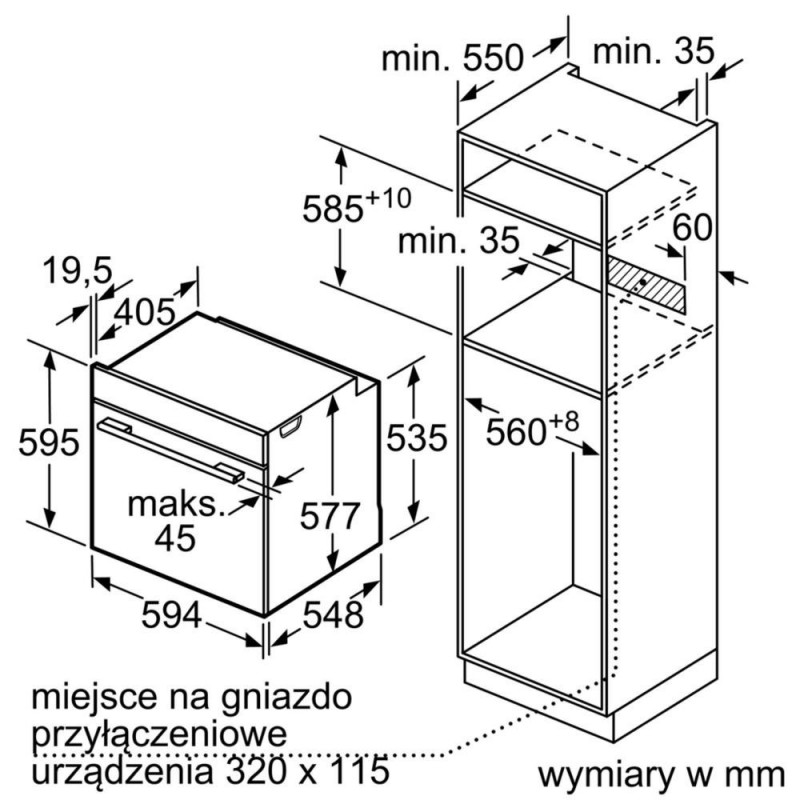 Духовка електрична Bosch HSG636BB1