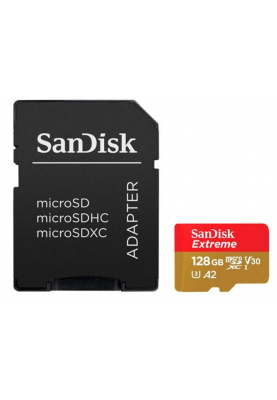 Карта памяти SanDisk 128 GB microSDXC UHS-I U3 Extreme A2 V30 SDSQXA1-128G-GN6MN