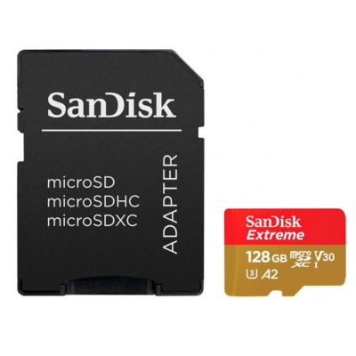 Карта пам'яті SanDisk 128 GB microSDXC UHS-I U3 Extreme A2 V30 SDSQXA1-128G-GN6MN
