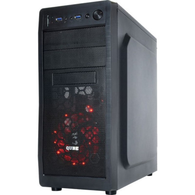 Корпус QUBE QB928A Black Red LED (QB928A_WRNU3)