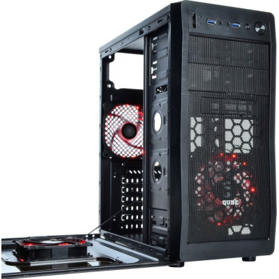 Корпус QUBE QB928A Black Red LED (QB928A_WRNU3)