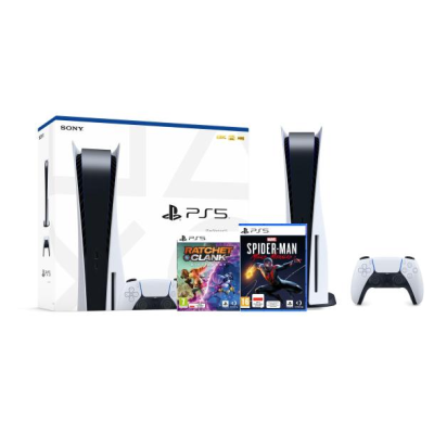 Стаціонарна ігрова приставка Sony PlayStation 5 blue ray + Marvel's Spider-Man: Miles Morales + preorder Ratchet & Clank: Rift Apart