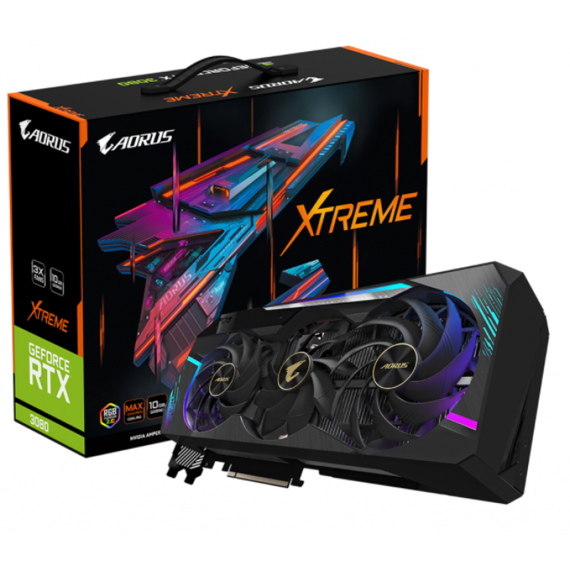Відеокарта GIGABYTE AORUS GeForce RTX 3080 XTREME 10G (GV-N3080AORUS X-10GD)