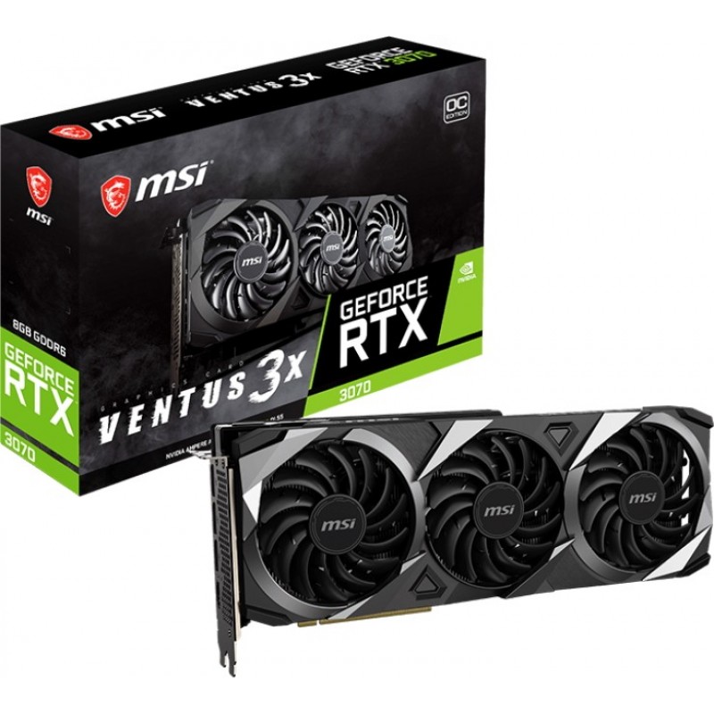 Відеокарта MSI GeForce RTX 3070 Ventus 3X OC 8GB GDDR6 (RTX3070VENTUS3XOC8G)