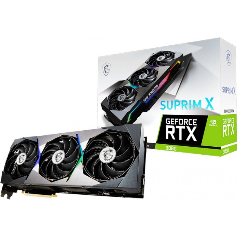 Відеокарта MSI GeForce RTX 3080 SUPRIM X 10G LHR