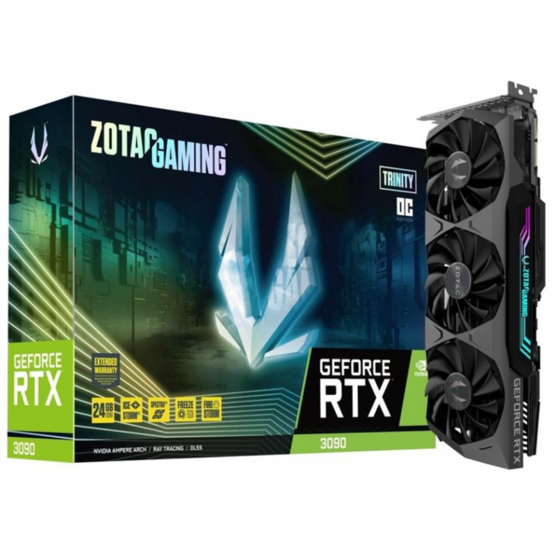 Відеокарта Zotac GeForce RTX3090 Trinity OC 24GB GDDR6X (ZT-A30900J-10P)