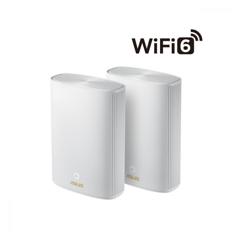 Бездротовий маршрутизатор (роутер) ASUS ZenWiFi AX Hybrid XP4 2-Pack White