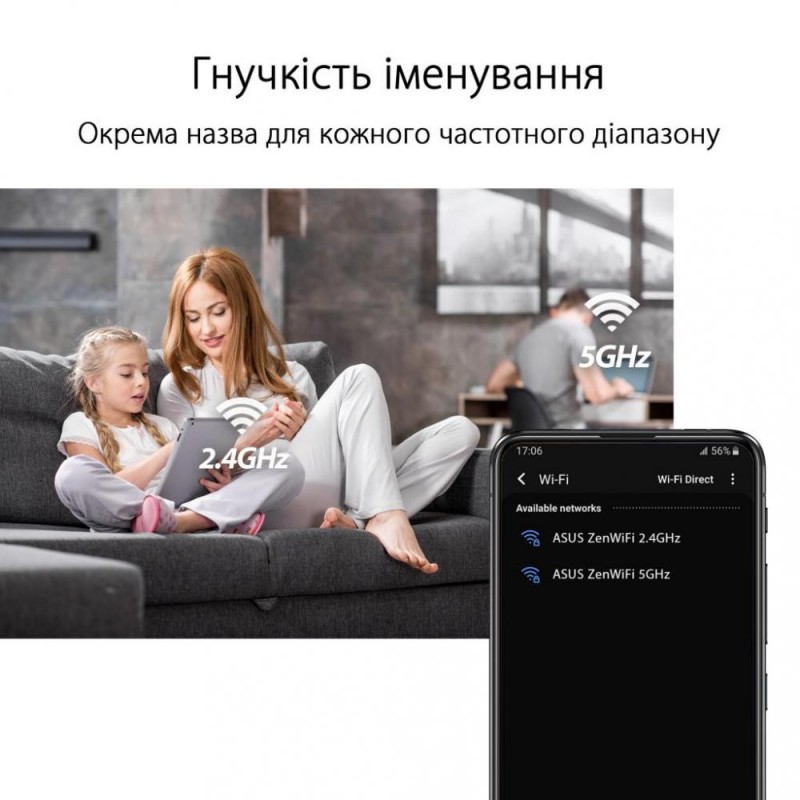 Бездротовий маршрутизатор ASUS ZenWiFi AX Mini XD4 1PK Black (XD4-1PK-BLACK)