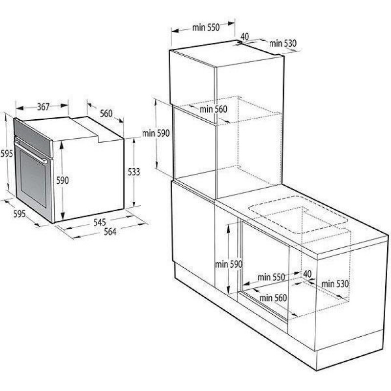 Духовка електрична Gorenje BPSA6747A08BGWI