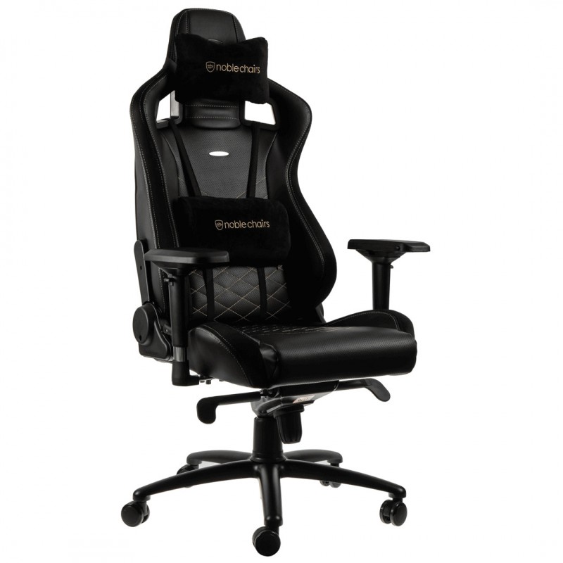 Комп'ютерне крісло для геймера Noblechairs Epic PU leather black/gold (NBL-PU-GOL-002)