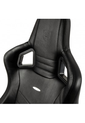 Комп'ютерне крісло для геймера Noblechairs Epic real leather black (NBL-RL-BLA-001)