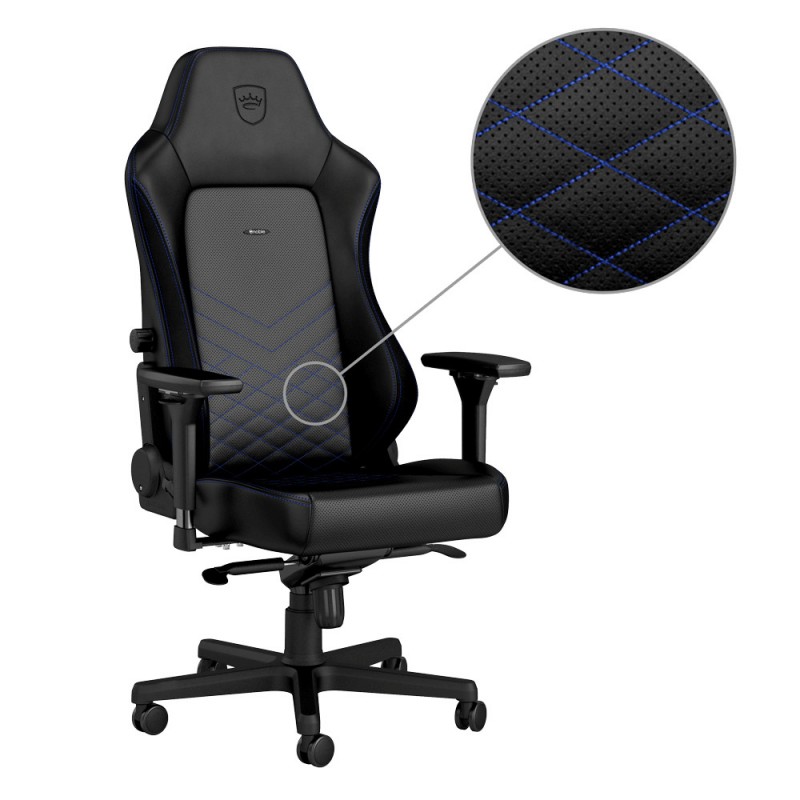 Комп'ютерне крісло для геймера Noblechairs Hero PU black/blue (NBL-HRO-PU-BBL)