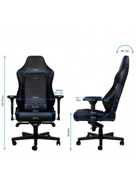 Комп'ютерне крісло для геймера Noblechairs Hero PU black/blue (NBL-HRO-PU-BBL)