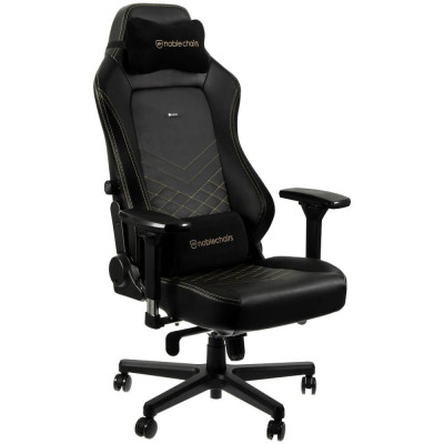 Комп'ютерне крісло для геймера Noblechairs Hero PU leather black/gold (NBL-HRO-PU-GOL)
