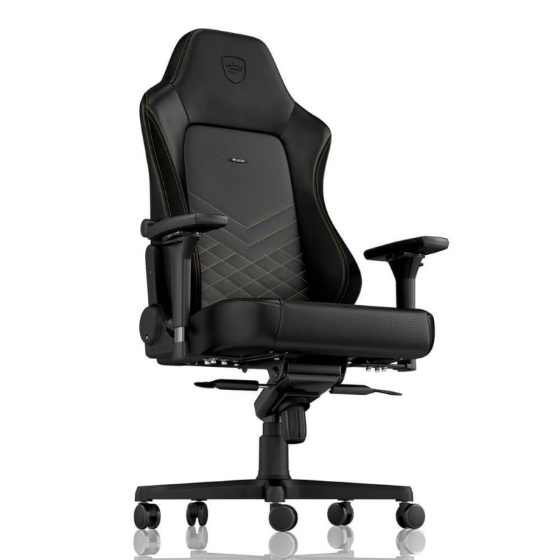 Комп'ютерне крісло для геймера Noblechairs Hero PU leather black/gold (NBL-HRO-PU-GOL)