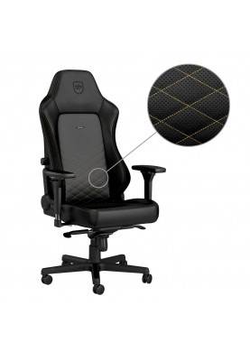 Комп'ютерне крісло для геймера Noblechairs Hero PU leather black/gold (NBL-HRO-PU-GOL)